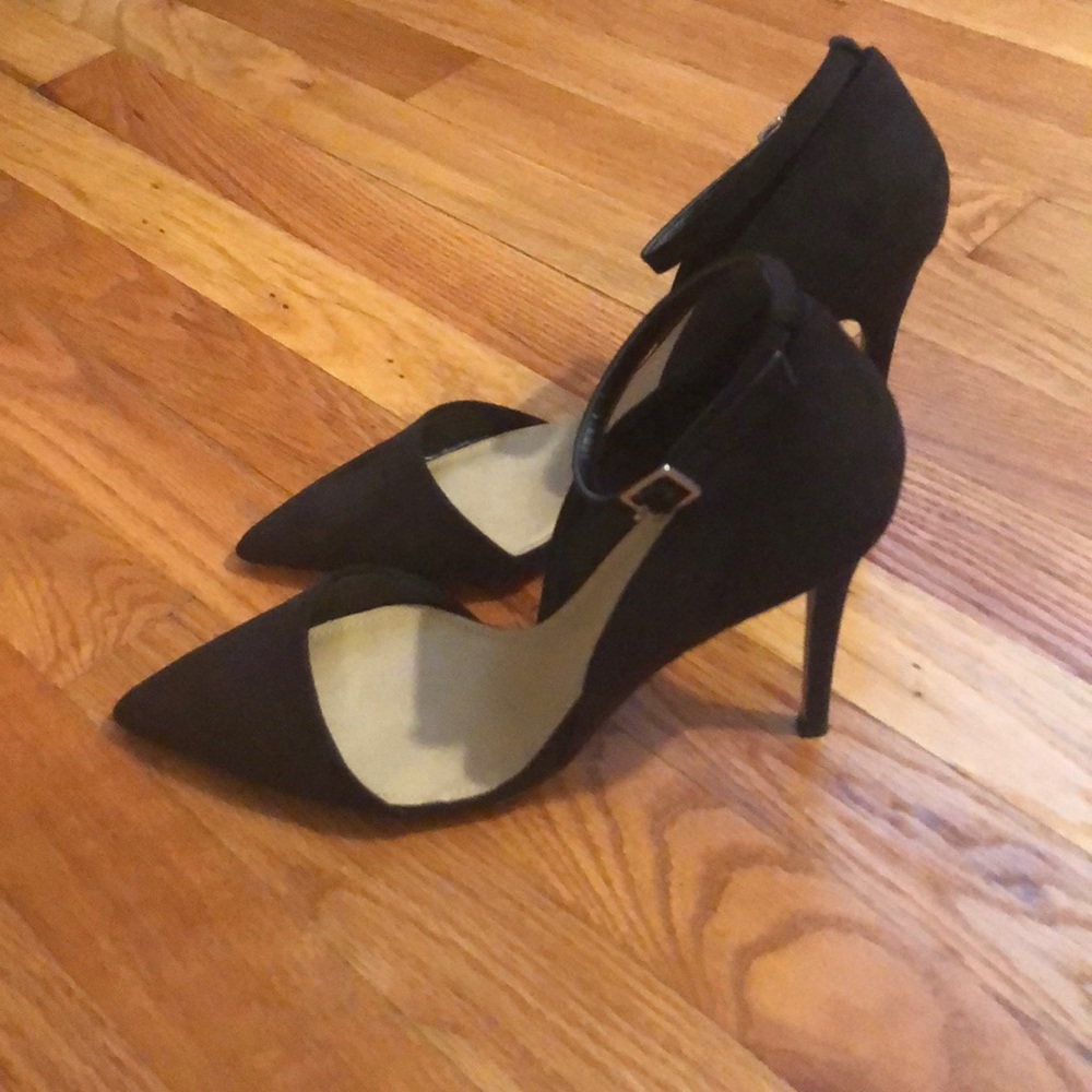 Black heels with strap from Just Fab